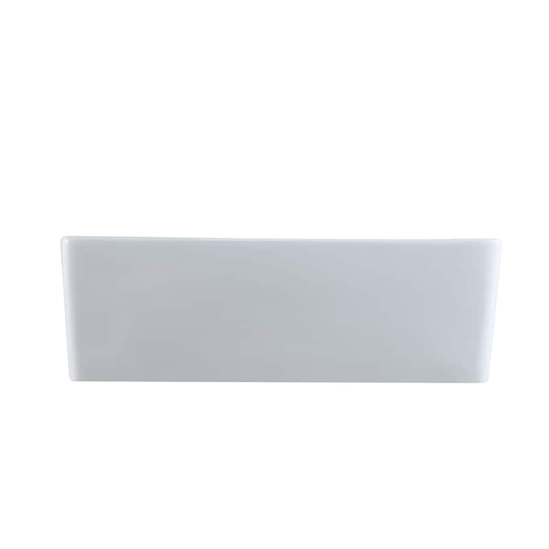 Durable 23.75-Inch Fireclay Farmhouse Apron Single Bowl White Kitchen Sink with Strainer