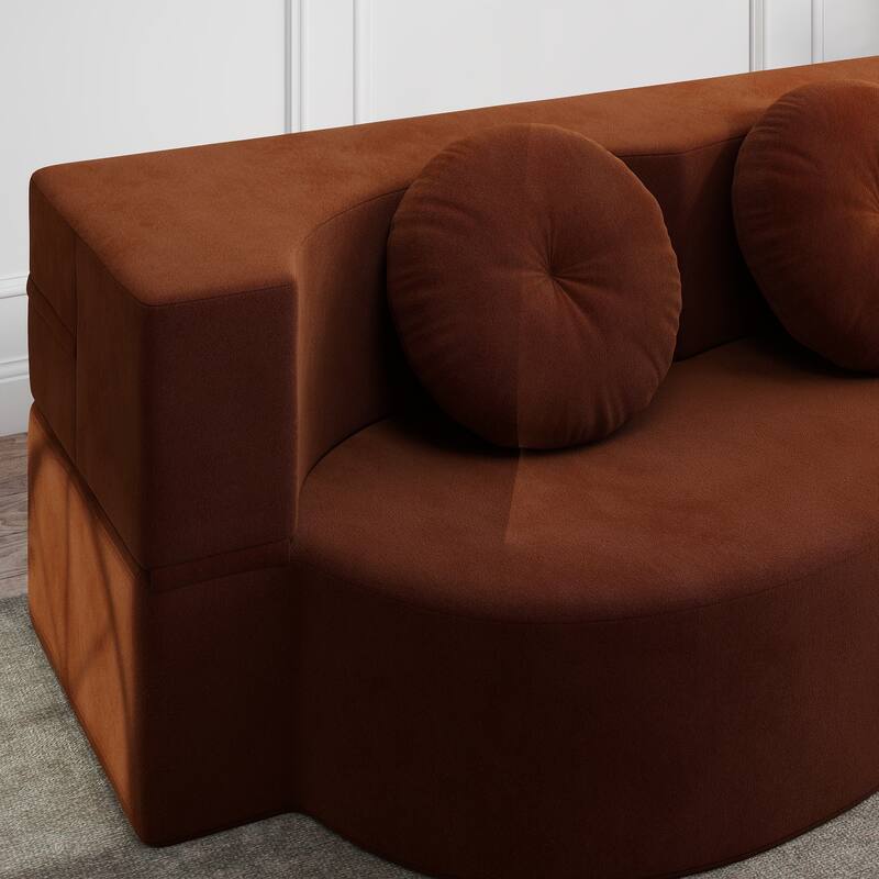 Folding Sofa Bed with Pillow, Twin Sleeper Sofa Couch, Loveseat Couch, Floor Folding Mattress, Convertible Lounge Chair