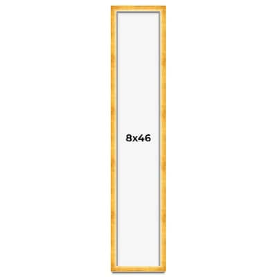 8x46 Shadow Box Frame Gold | 1.625 Inches Deep Real Wood Traditional