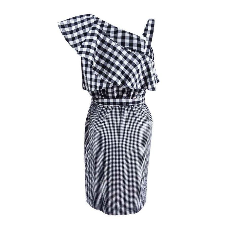 calvin klein black and white checkered dress