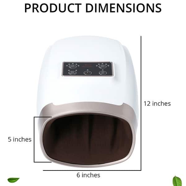 Shop lc White Color Electric Heated Air Compression Hand Palm Vibration  Massager - Medium - Bed Bath & Beyond - 36807807