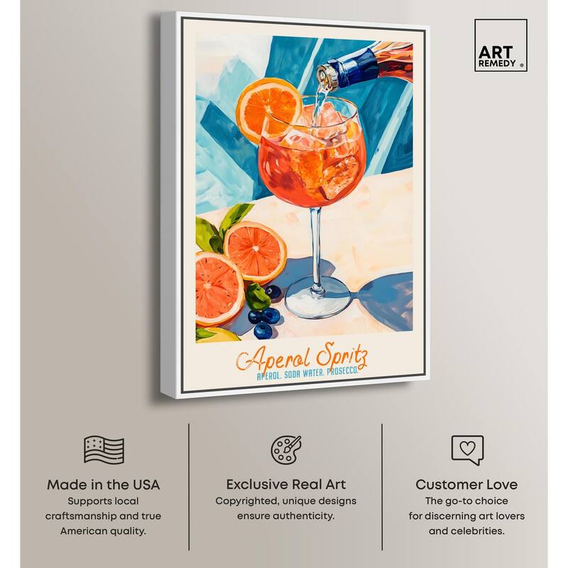Aperol Spritz Recipe Poster Canvas by Art Remedy