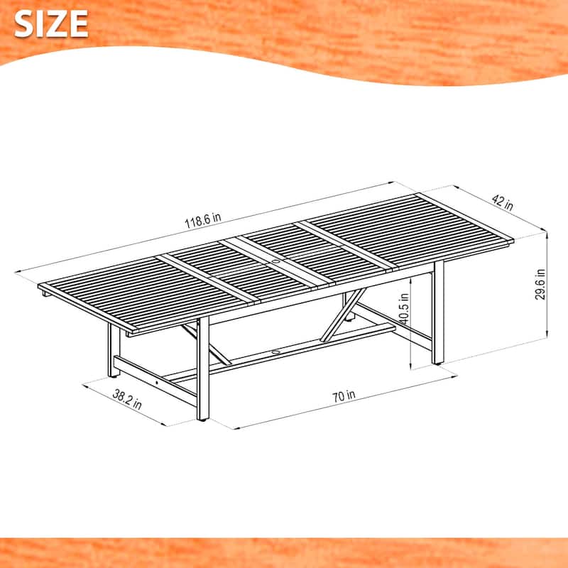 Amazonia Lewisburg 9-piece Teak Finish Patio Dining Set