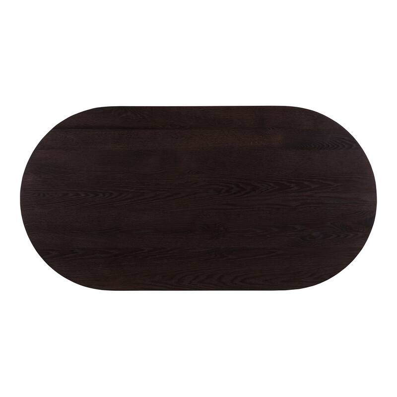 Aurelle Home Tyier Mid-Century Modern Solid Oak Coffee Table - 54" W x 17" H x 28" D