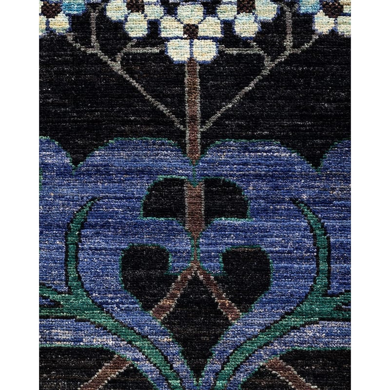 Contemporary Overdyed Wool Hand Knotted Area Rug - 6' 3" x 9' 6"