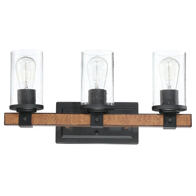 3 Light Vanity Light - 22.06"x5.71"x10.44" - Black/1