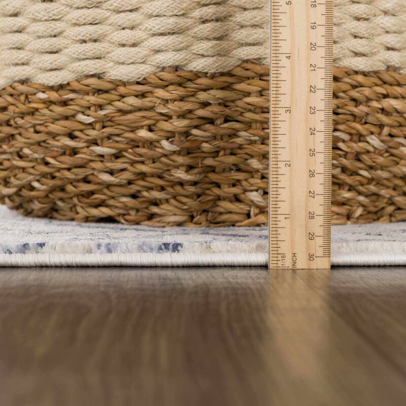 Hauteloom Erbacon Living Room, Bedroom Area Rug - Beige, Black, Charcoal - 2' x 2'11"