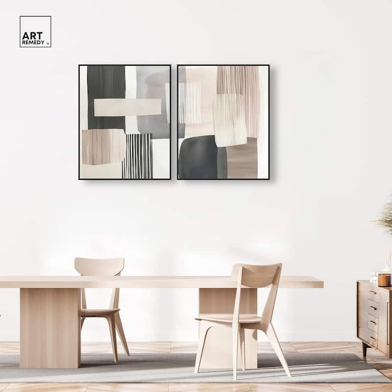 Floating Shapes II Canvas Set of 2 by Art Remedy