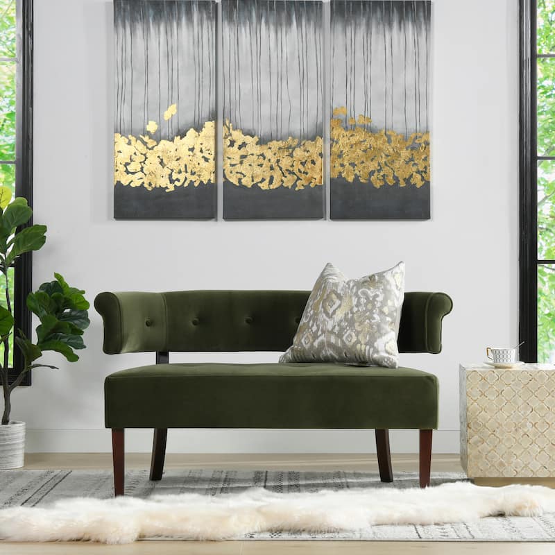 Jared 51" Modern Recessed Arm Tufted Bench Settee