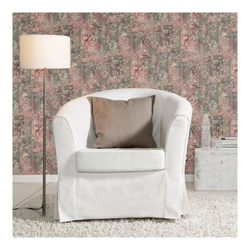 Rasch Hamadan Moss Textile Wallpaper - 20.5 x 396 x 0.025