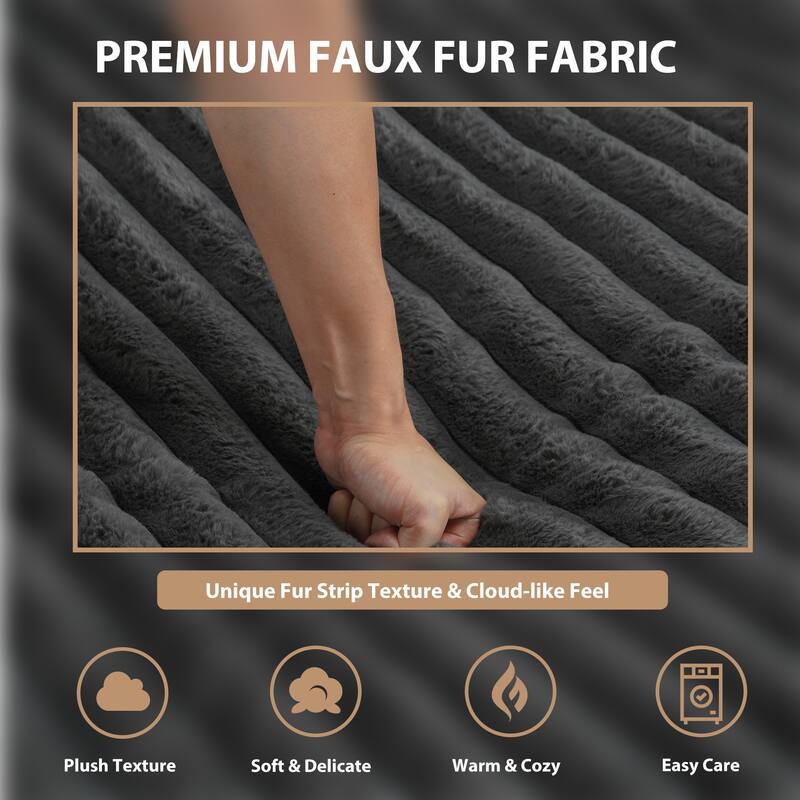 42"W Upholstered Chaise Lounge Sofa Bed with Pillow and Cup Holder