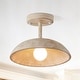 preview thumbnail 2 of 13, Lusteria 1-Light Iron Farmhouse Semi Flush Mount Ceiling Light