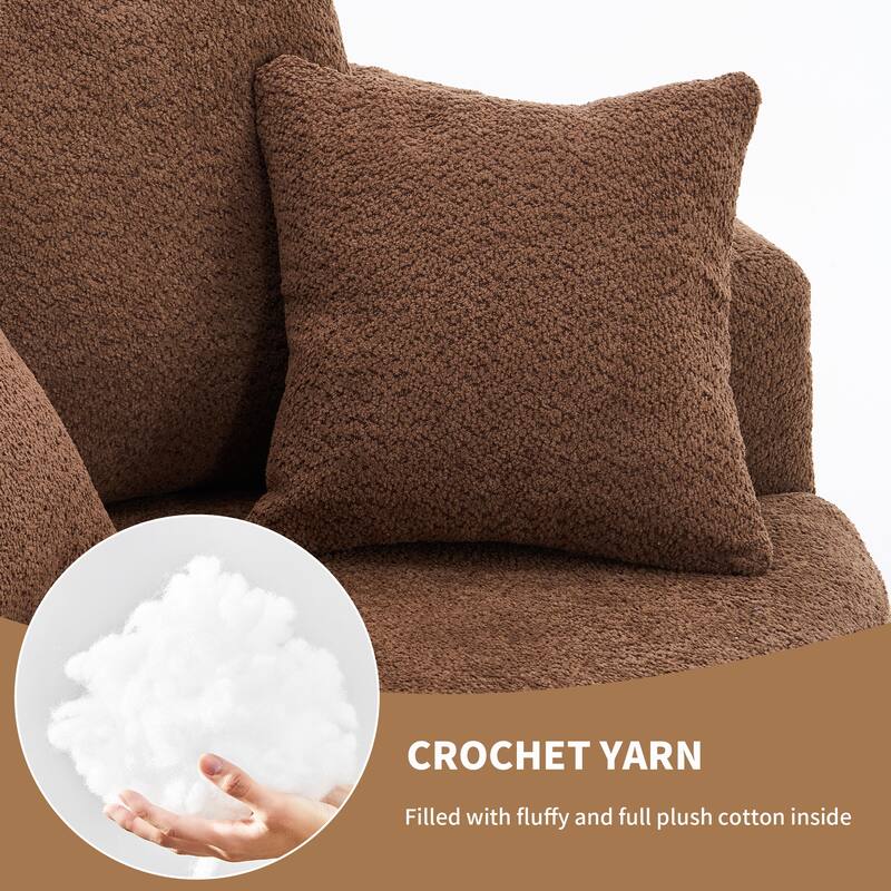 Single Seat Full Sponge Compression Swivel Chair Single Sofa