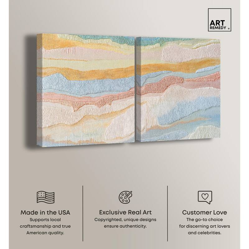 Morning Calm III Canvas Set of 2 by Art Remedy, Gallery Wrapped