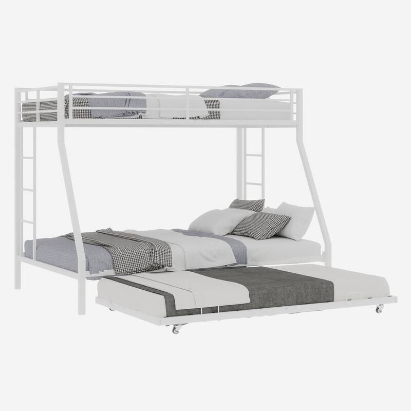 High-Stability Square Tube Bunk Bed Modern Minimalist Look
