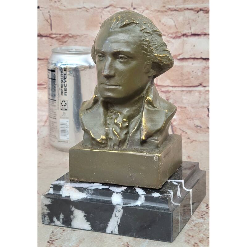 George Washington Bronze Bust Sculpture - American Revolutionary Historical Art