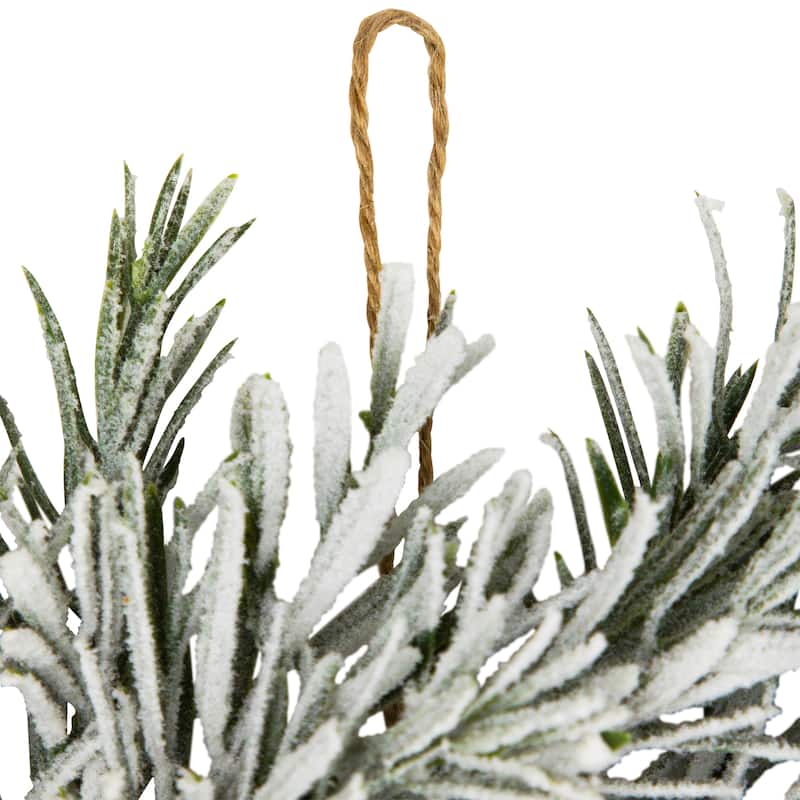Pine Cones and Berries Flocked Rosemary Artificial Christmas Wreath - 20" - Unlit