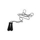 preview thumbnail 1 of 5, Mind Reader Tangle-Free Web Handle Adjustable Jump Rope - 5.5" x 119.5" x 1"