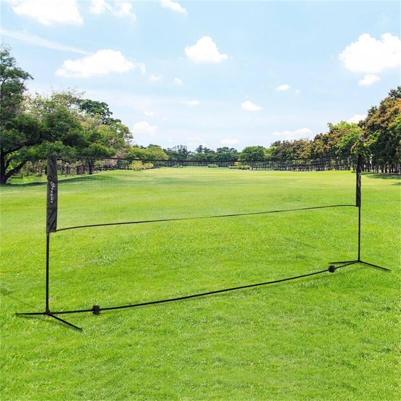 Portable Badminton Net Set with Adjustable Steel Frame Pickleball and Volleyball Included - 200.75" L x 40.5" W x 42.25" - 61" H