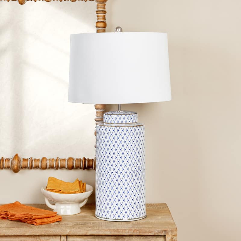 Ceramic Table Lamp with Linen Shade