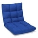 preview thumbnail 19 of 67, Costway Adjustable 14-Position Floor Chair Folding Lazy Gaming Sofa Navy