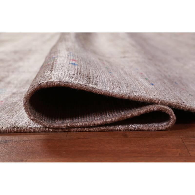 Hand Knotted Oriental 100% Wool Carpet Tribal Animal Pictorial Brown Gabbeh Area Rug - 11' 9'' X 8' 10''