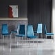 preview thumbnail 30 of 31, Grondin Modern Minimalist Style Upholstered Dining Chair Set with High Density Sponge Padded and Chrome Metal Legs Light Blue Velvet - Set of 6 - Set of 6