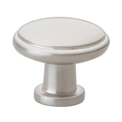 GlideRite 5-Pack 1-1/8 in. Satin Nickel Round Ring Cabinet Knobs - Satin Nickel