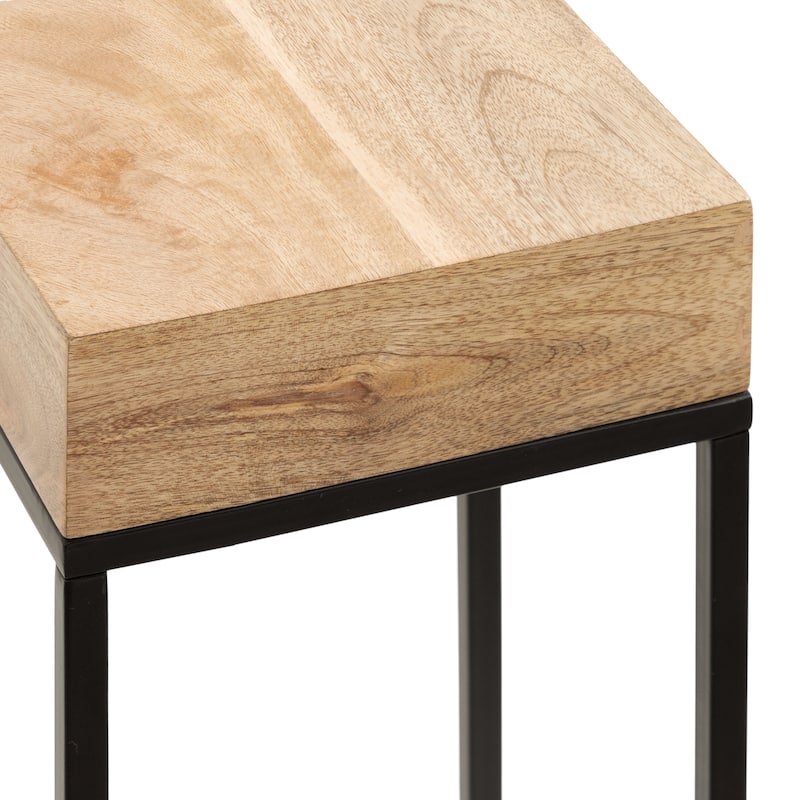 Kate and Laurel Karlsen Wood and Metal Drink Table - 8x8x23