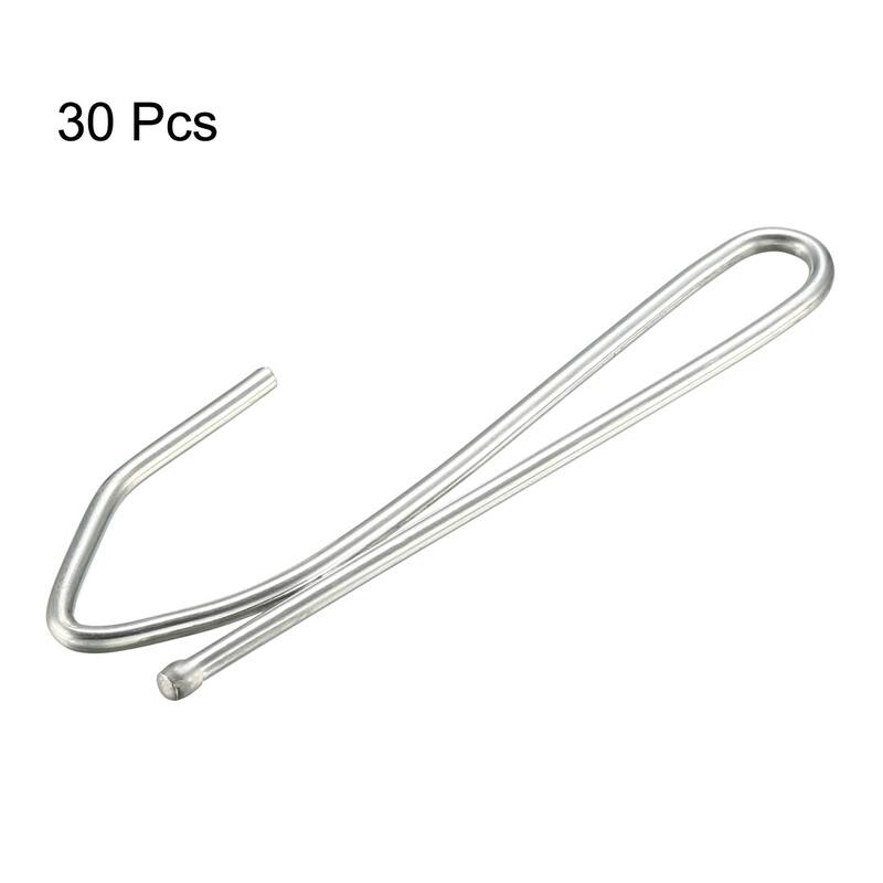 Curtain Hooks Pin-On Drapery Hook Zinc Plating Long Shanks 2.7" 30 Pcs - 30pcs