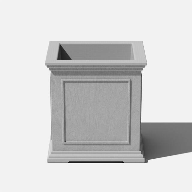 Veradek Brixton Cube 20-inch Planter Box - 20.75"H x 19"W x 19"L - Gray