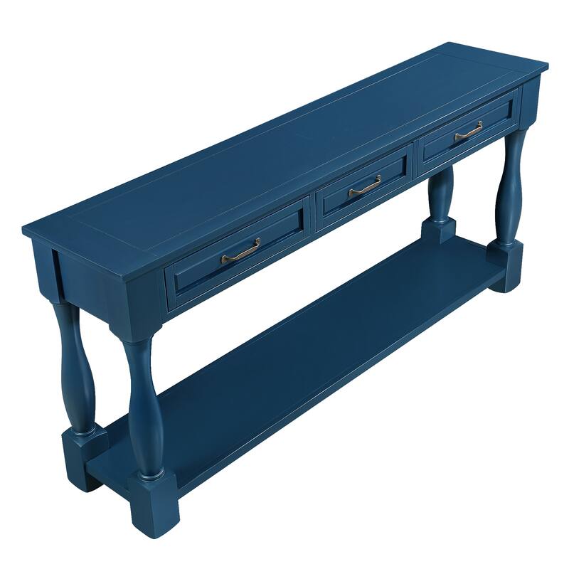 Stylish Tea & Coffee Table Navy Blue Console Table Dressing Table