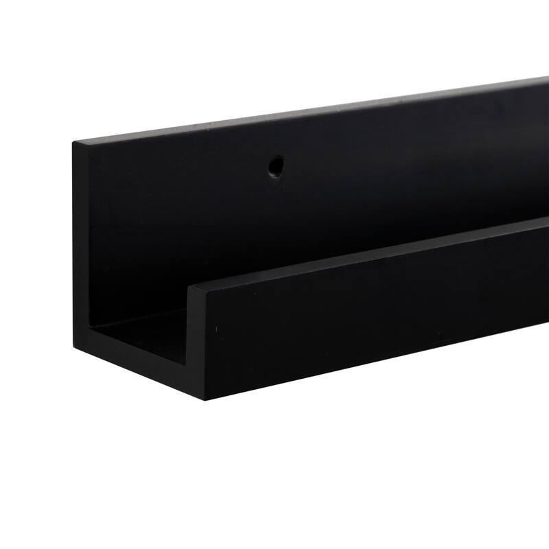 Levie 24 inch 2-Pack Wood Wall Picture Frame Holder Ledge