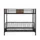 preview thumbnail 18 of 25, Twin-Over-Futon Metal Bunk Bed with Guardrails and Ladder - Versatile 3-in-1 Design, Sturdy Frame, Safety Features