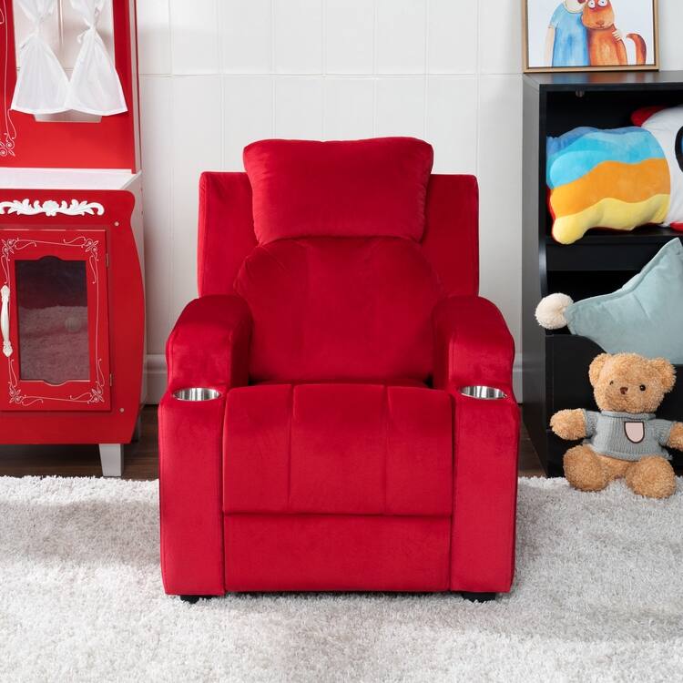 Magic Seats for Superheroes & Princesses, Super Deluxe Kids Recliner with Footrest, Headrest, 2 Cup Holders