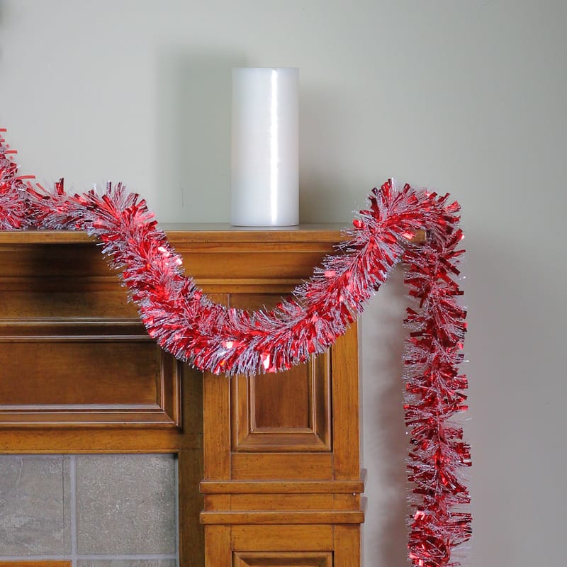 12' x 4" Wide Cut Tinsel Christmas Garland - Unlit