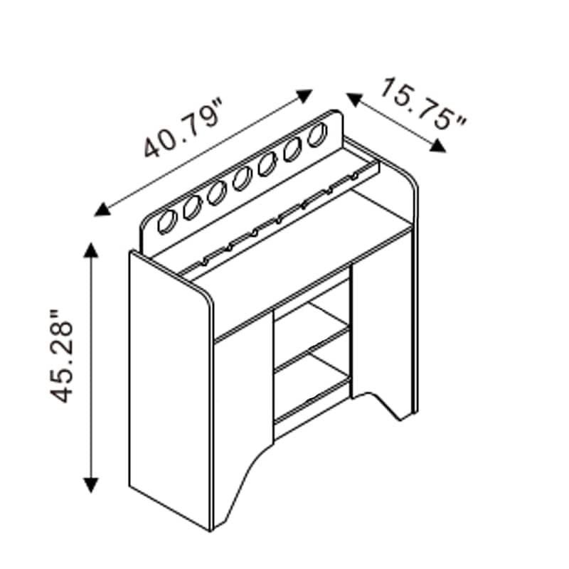 Furniture of America Franz Espresso 3-shelf Buffet with Wine Rack
