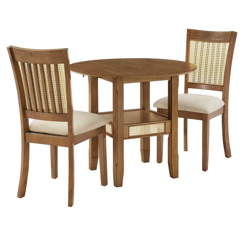 Plaga Cane Accent 3-Piece Dining Set by iNSPIRE Q Classic