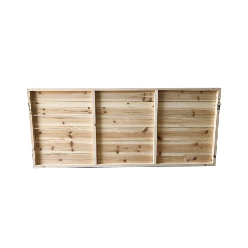 "Gray Leaves" Print on Planked Wood Wall Art