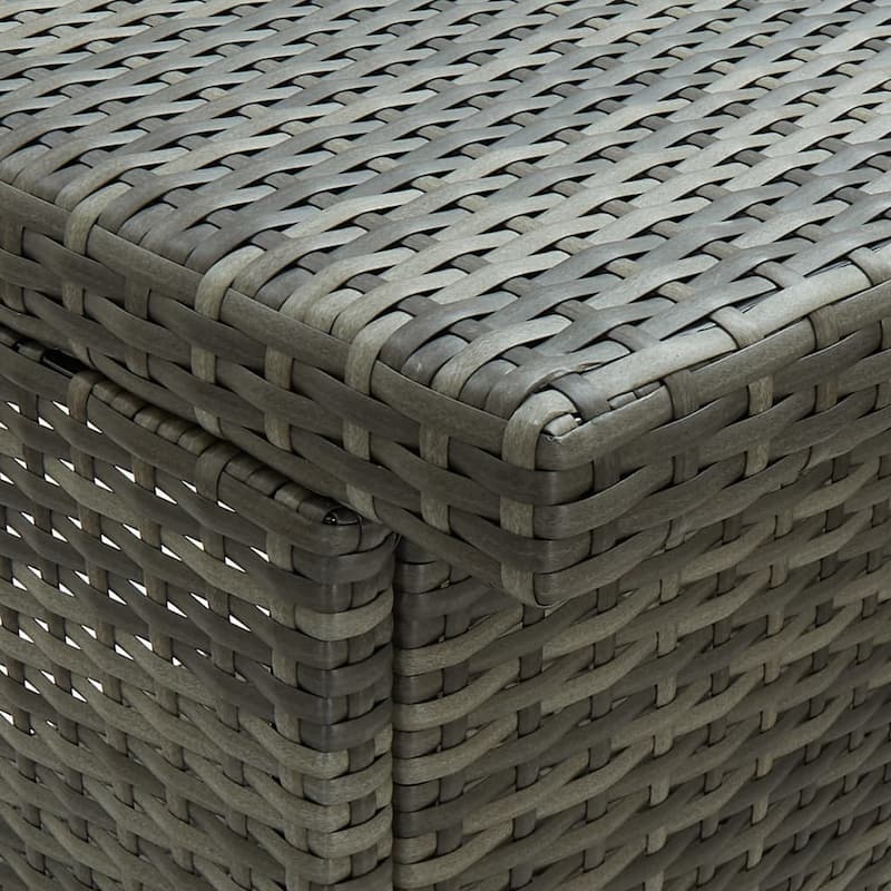vidaXL 3 Piece Bar Set Poly Rattan Gray
