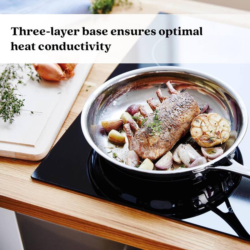 Alva Chef Stainless Steel Frying Pan, Non-Toxic Cookware