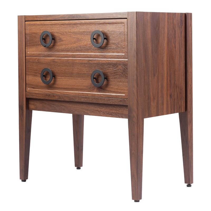 Corbin Classic 1-Drawer Bath Vanity Base Only (Sink Basin Not Included) - Walnut - 29.29L x 17.87W x 33.03H