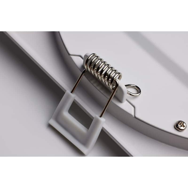 12 Watt LED Direct Wire Downlight Edge-lit 6-Inch CCT Selectable Square Remote Driver