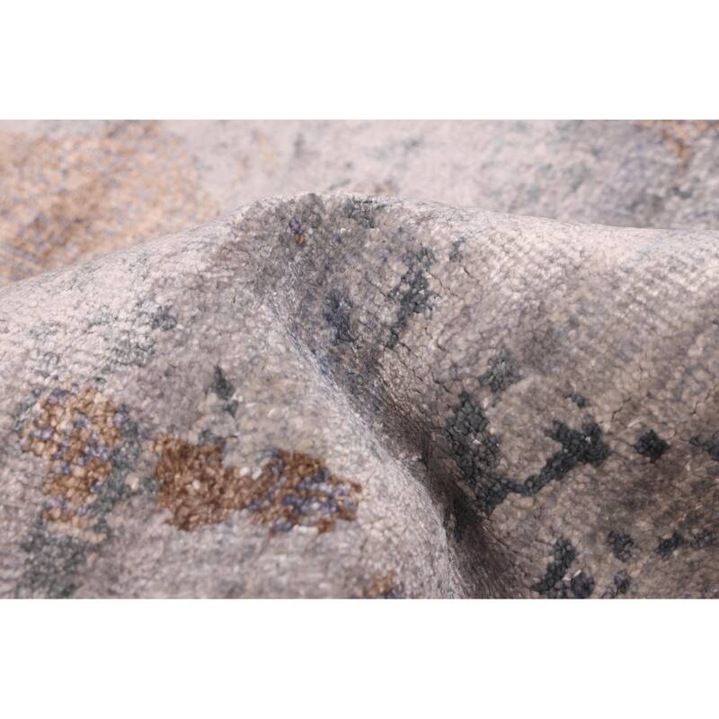 ECARPETGALLERY Hand-knotted Legacy Grey Silk Rug - 5'4 x 7'8