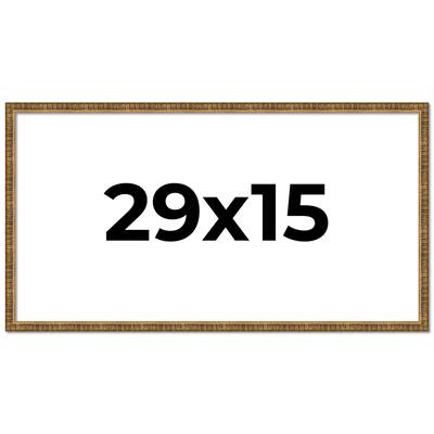 29x15 Frame Gold Kingsley Distressed Solid Wood Picture Frame Width