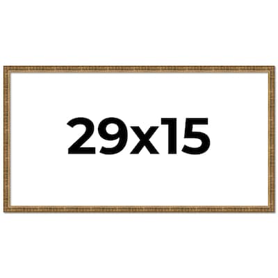 29x15 Frame Gold Picture Frame - Complete Modern Photo Frame Includes