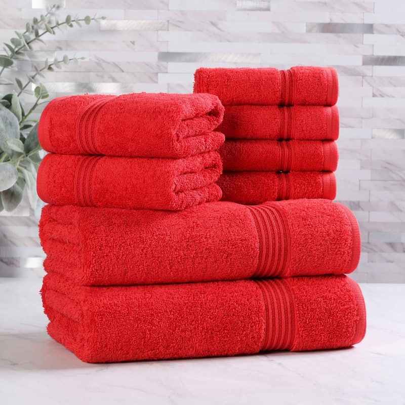 Superior Heritage Egyptian Cotton Absorbent 8-Piece Towel Set
