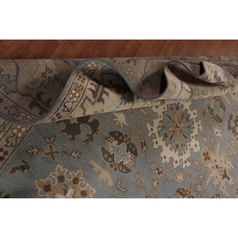 Oushak Indian Area Rug Handmade Wool Carpet - 9'1"x 11'9"