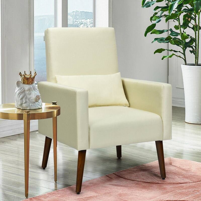 Gymax 2-in-1 Fabric Upholstered Rocking Chair Nursery Armchair with - See Details