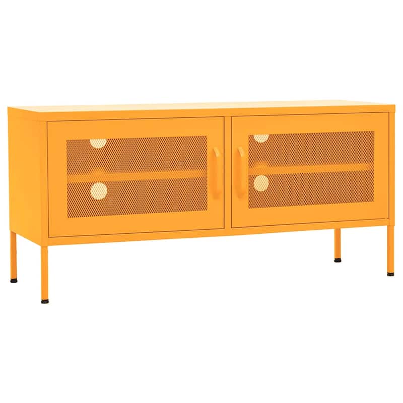 vidaXL TV Stand TV Unit Sideboard Home TV Console Media Unit Cupboard Steel - 41.3" x 13.8" x 19.7"